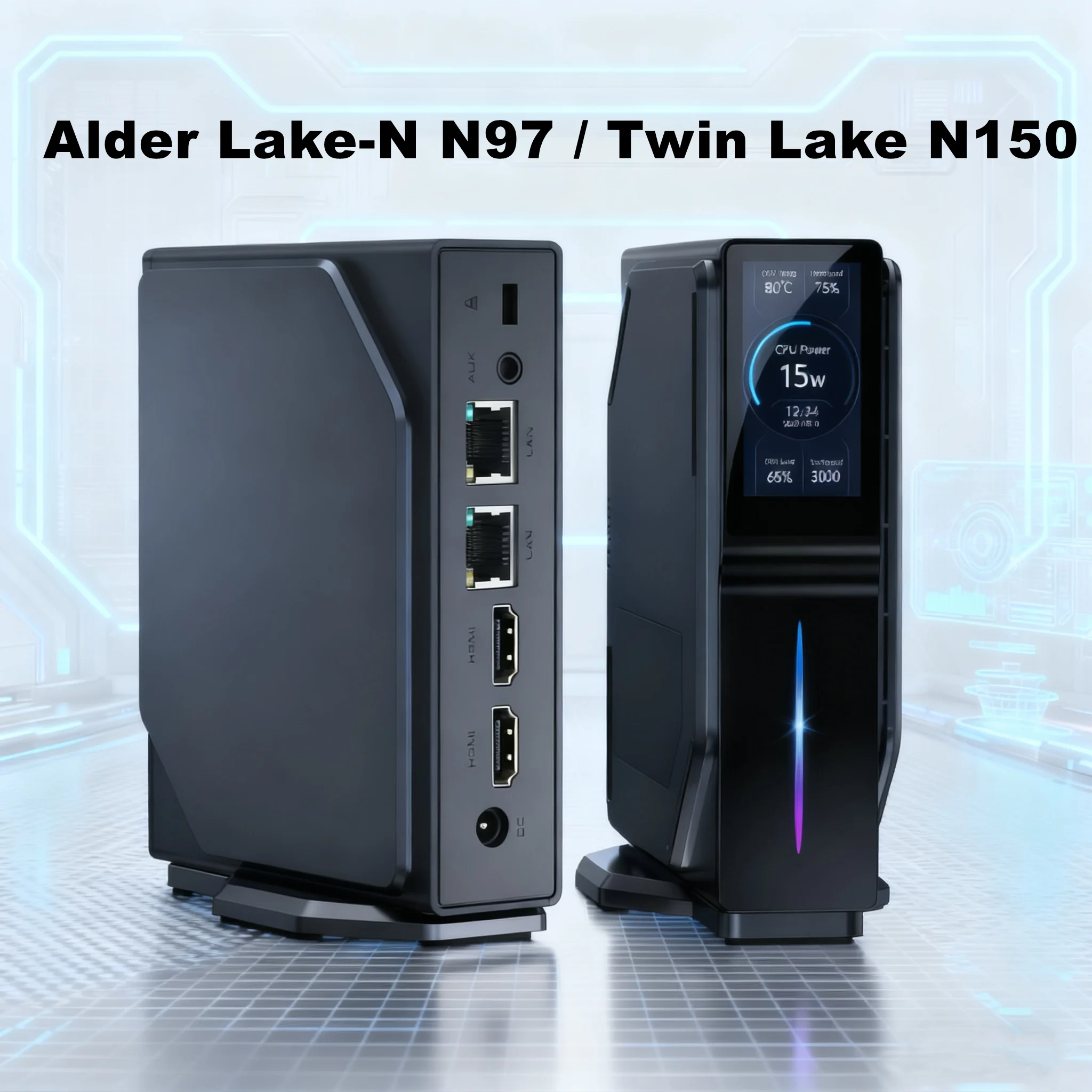 SZBOX كمبيوتر صغير Alder Lake-N N97 / Twin Lake N150 Windows 11 Pro DDR4 NVME SSD WIFI6 BT5.2 كمبيوتر ألعاب مكتبي ثلاثي العرض