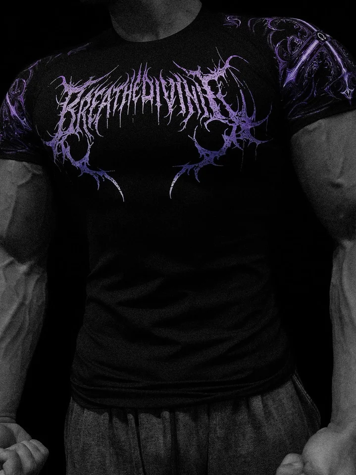 Breathedivinity Quick-dry Short-Sleeved Fitness Training Elastic