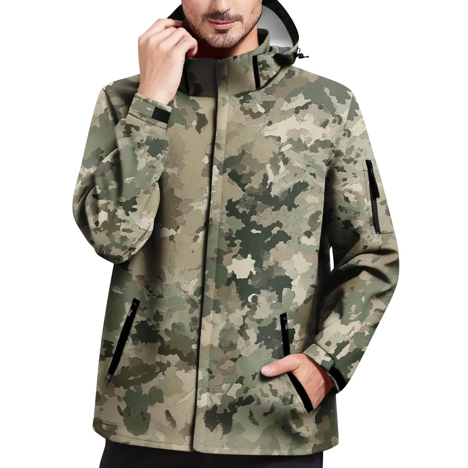 

Новая весенне-осенняя камуфляжная рабочая униформа, комплект износостойкой куртки с длинными рукавами для защиты труда на строительной площадке с множеством карманов