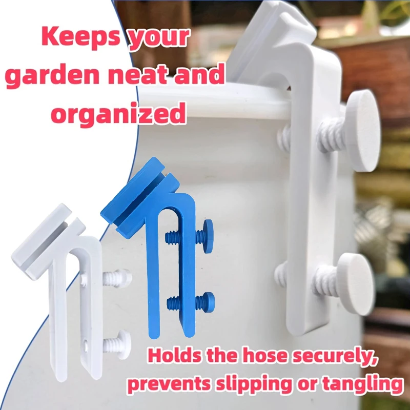 

1Pc Adjustable Durable Plastic Water Pipe Clamp Curved Design Multifunctional Heavy Duty Hose Holder Easy Install Mounting Clip