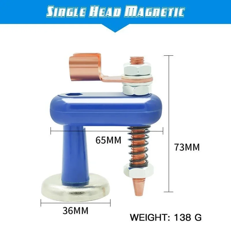 Imagem -06 - Braçadeira de Suporte de Soldagem Magnética de Cabeça Dupla Estabilidade Fortemente Fixa Cabeça de Aterramento com Pedra de Absorção de Ferro Dropshipping