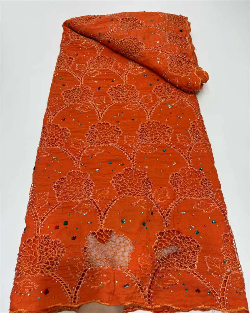 

African Swiss Voile Lace Fabric Embroidery African Cotton Lace Fabric Flower Nigeran Lace for Sewing Party