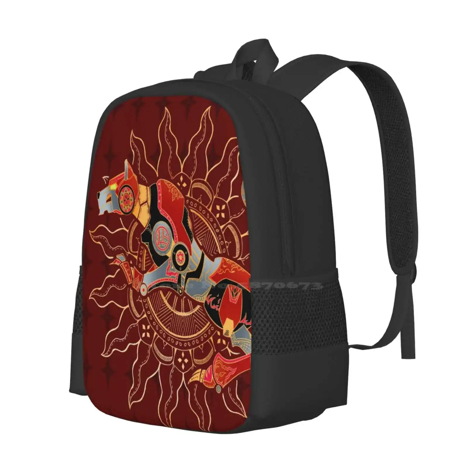 Red Lion Batik Hot Sale Schoolbag Backpack Fashion Bags Keith Kogane Voltron Legendary Red Lion Big Cat Batik Pattern Indonesia