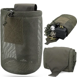 ยุทธวิธีMolle Dump Pouch Outdoor Roll-Up Drawstringนิตยสารยูทิลิตี้พับเอวกระเป๋าตาข่ายพับกีฬาการล่าสัตว์EDCกระเป๋า