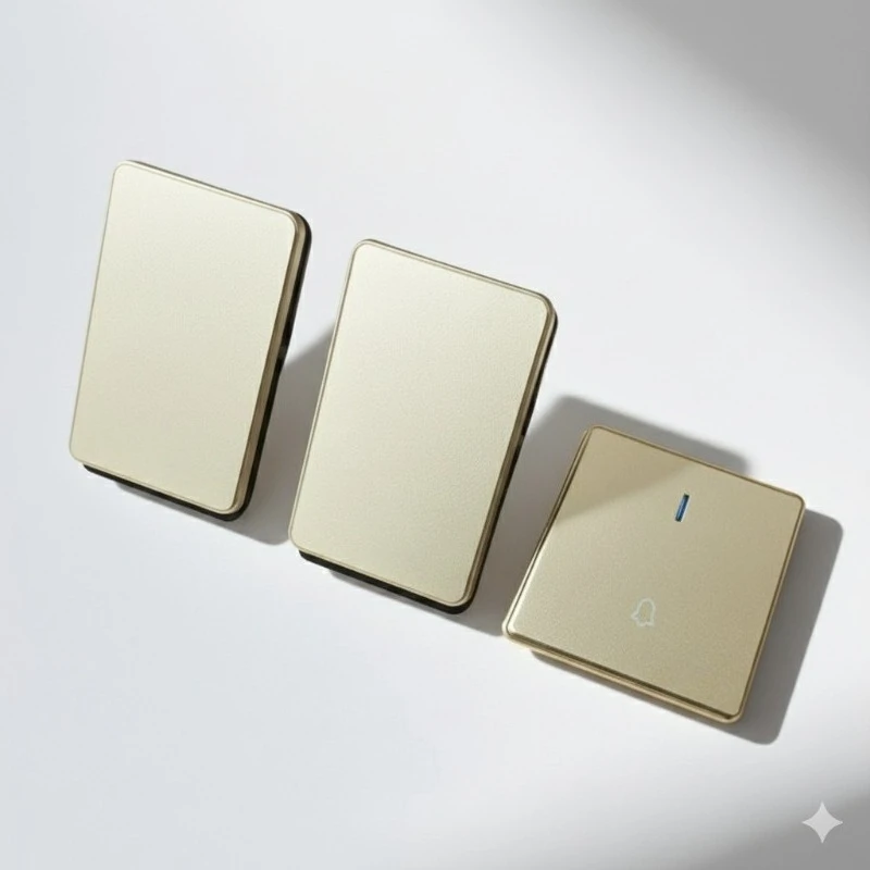 Self Powered Wireless Doorbell No Wiring Multi Receiver Portable Household Door Chime