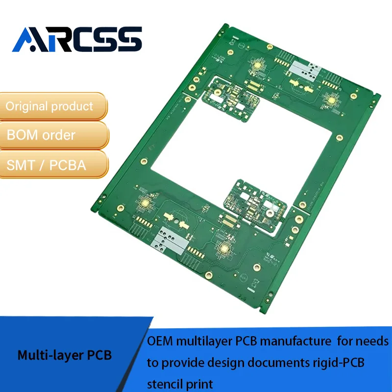 تصنيع ثنائي الفينيل متعدد الطبقات OEM لاحتياجات توفير مستندات التصميم طباعة استنسل PCB الصلبة