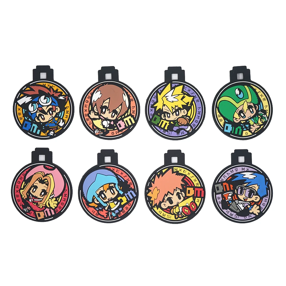 Anime Digital Monster Agumon Gabumon Gatomon Patamon Tentomon Piyomon Gomamon Cute Rubber Keychain