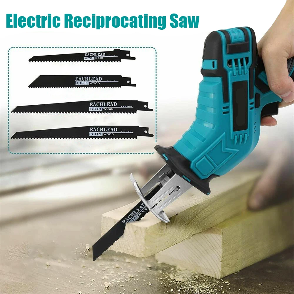 Cordless Elétrica Alternativa Saw 18v Makita Battery Multifuncionais Serras Elétricas Portáteis Metal e Madeira Corte Sabre Saw