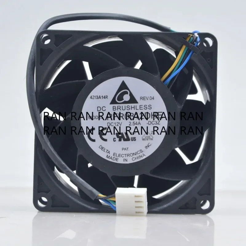New CPU Fan For Delta PFR0812DHE 12V 2.54A 8038 8cm 4-wire Electric Motorcycle Power Booster Violent Fan