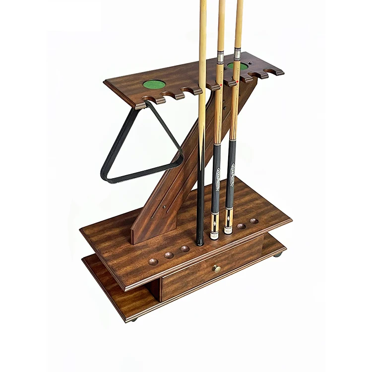 Custom Wood Cue Rack wholesale, Billiard Pool Cue Stick Holder, Display Rack Holder For Billiard Room Club, Family Game Room