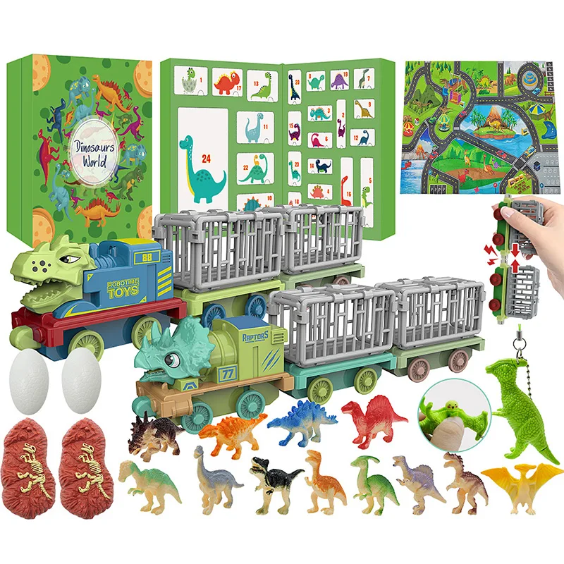 

Адвент-календарь 2025 года, игрушки-динозавры, 24-дневный календарь обратного отсчета, рождественский набор игрушек-сюрпризов, различные фигурки динозавров, подарки