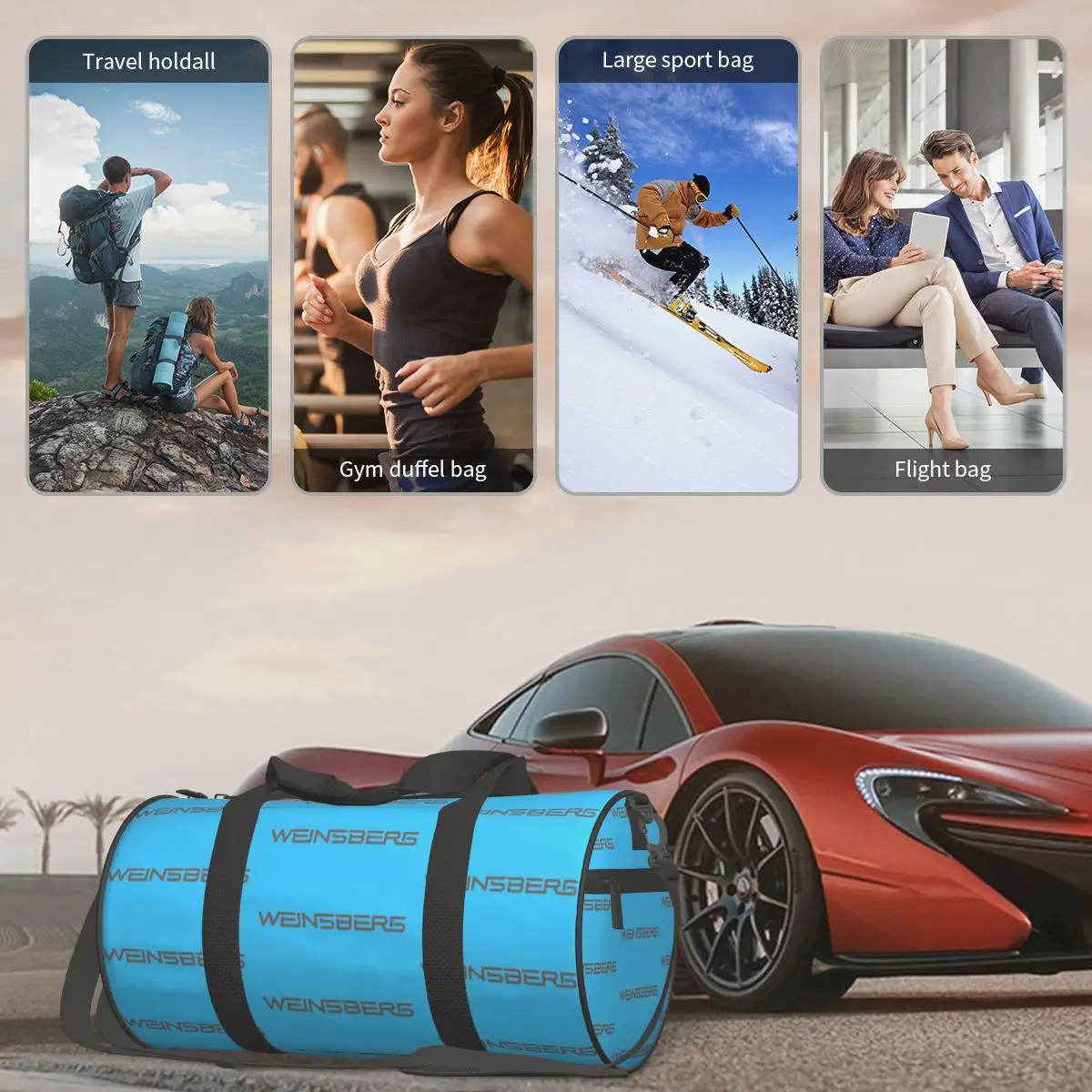Weinsberg Caravan حقيبة رياضية كبيرة واق من المطر مقاومة للماء حقائب سفر واق من المطر حقائب اللياقة البدنية #6