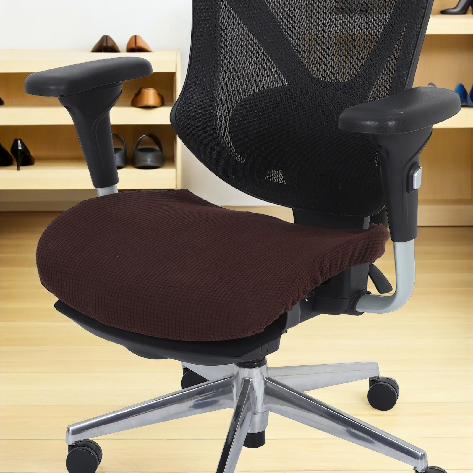 

Office Chair Seat Cover Stretch Washable Slipcover Protector Desk Swivel Computer Gaming Chair Elastic Protective Seat Cover