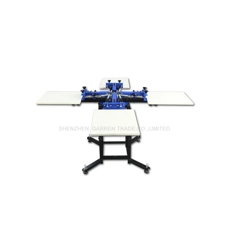 La macchina serigrafica per magliette da 1 set a 4 colori e 4 stazioni viene fornita con base di buona qualità