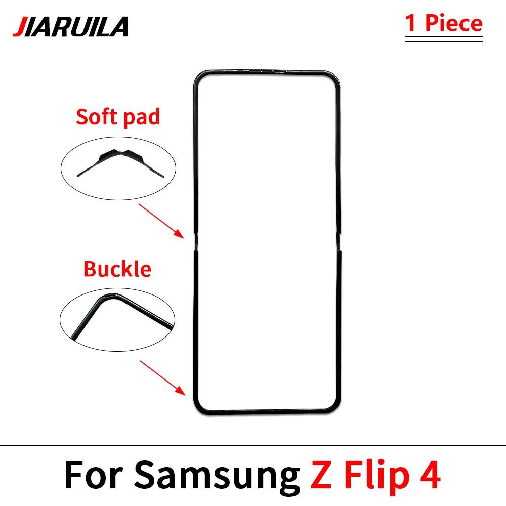 Middle Frame Stand Housing Bezel Replacement For Samsung Z Flip 3 4 5 Middle Frame + Buckle Solt Connect image 3