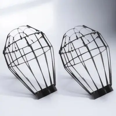 2 قطعة غطاء مصباح التدفئة الزواحف خزان ملحق المعادن الزواحف غطاء مصباح مكافحة تحرق حماية تررم عاكس الضوء ملحق