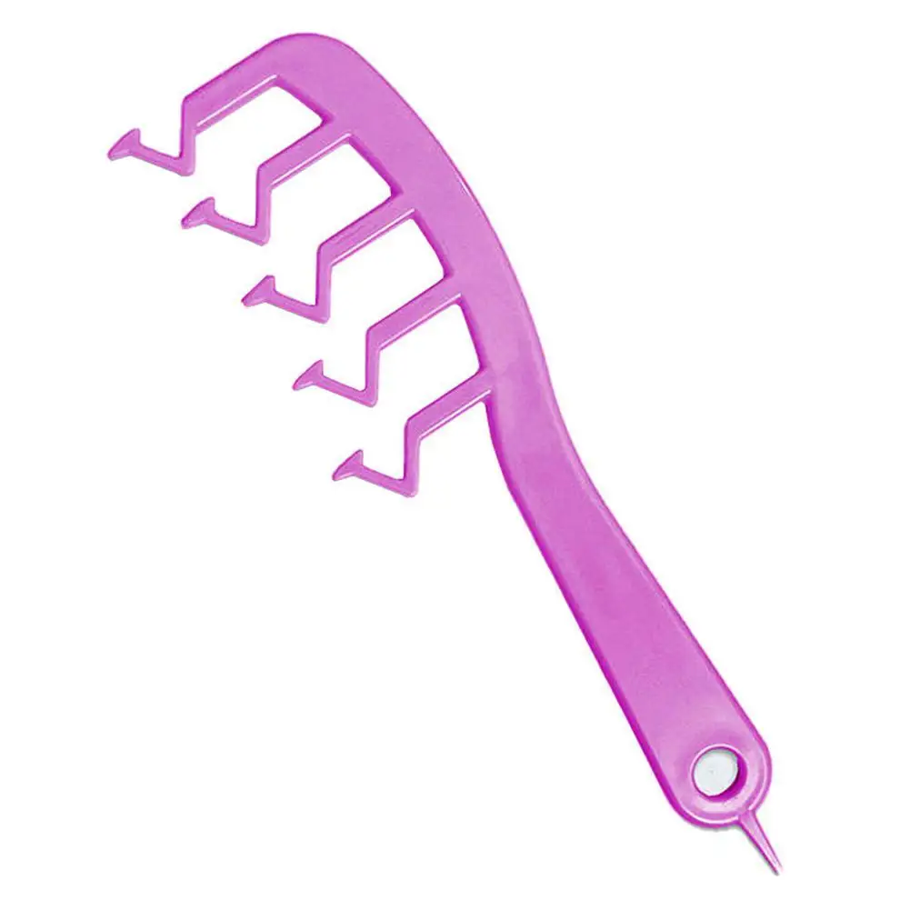 Curly Bangs Styling Puff Hairdressing Comb Z shape Hair Slit Comb Salon Hair Styling Tool for Girl Home Barber Accessories Q1S7