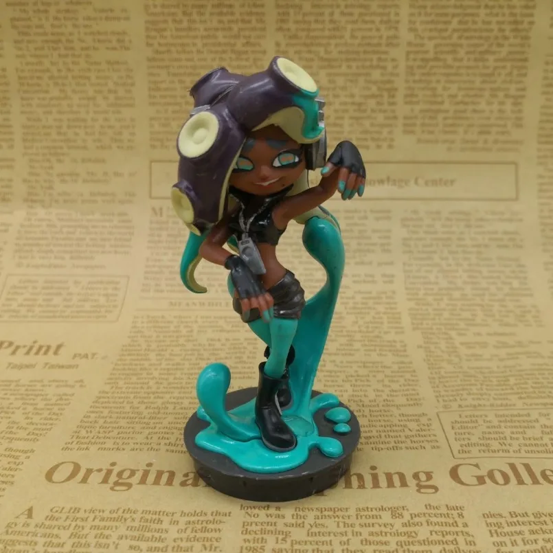 New 10cm Version Q  Anime Game  Splatoon Squid Niang Amiibo PVC Action Figure Collectible Model Toys Kid Gift