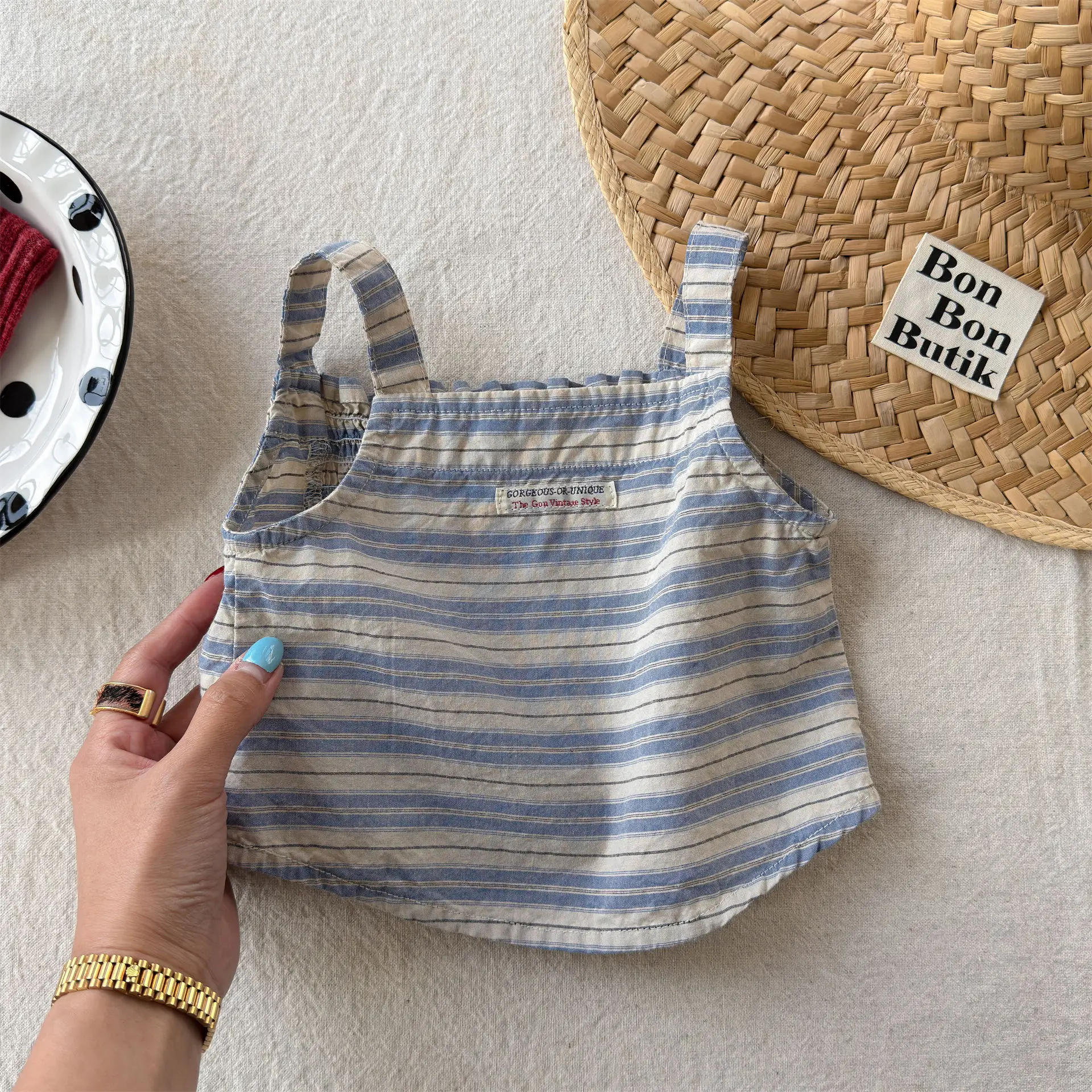 

2026 Summer New Girls Sleeveless T-shirt Fashion Children Sling Tops for Baby Girl Striped Vest Toddler Tees Kids Clothes