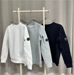 Classic velvet zipper trendy brand couple couple CP glasses round lens cover casual hoodie functional light luxury style