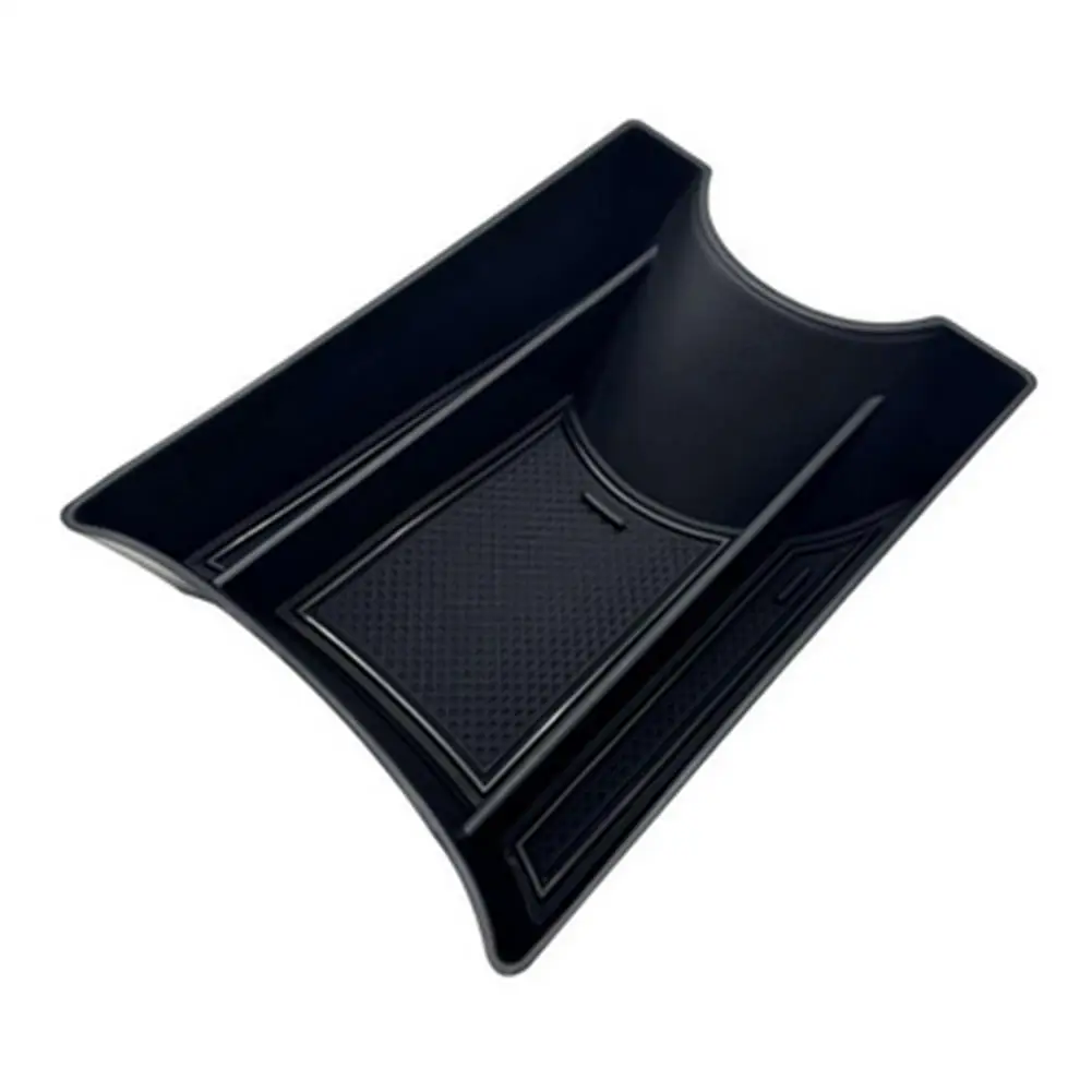 Black Central Armrest Storage Noise Reduction Feature Removable Design Easy Installation Process For Vehicle Organization