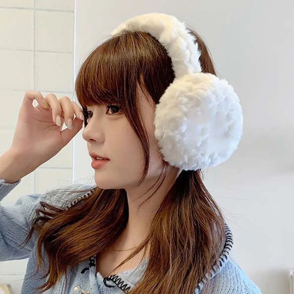 

Удобные ветрозащитные однотонные наушники, мягкие складные наушники, грелки для ушей в корейском стиле, зимние утолщенные наушники, лыжи