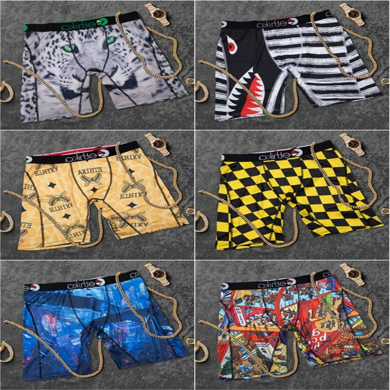 Sexy Men Underwear Boxer Cueca Men's Panties Underpants Male Boxershorts Plus Size Boxer Briefs L-XXXL Breathable Boxer Briefs