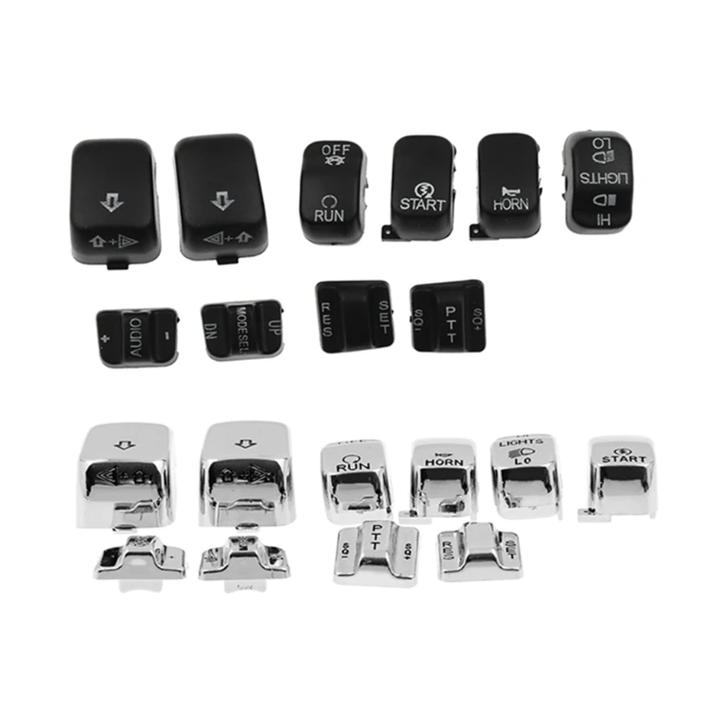 

Motorcycle Accessory Replacement Hand Control Buttons Switch Housing Caps Cover for 96-13 FLHT FLHTC FLHX FLTRX