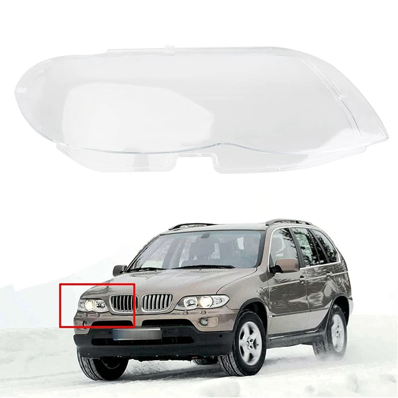 

Прозрачный Абажур крышка объектива фары для BMW X5 E53 2004-2006 аксессуары, справа