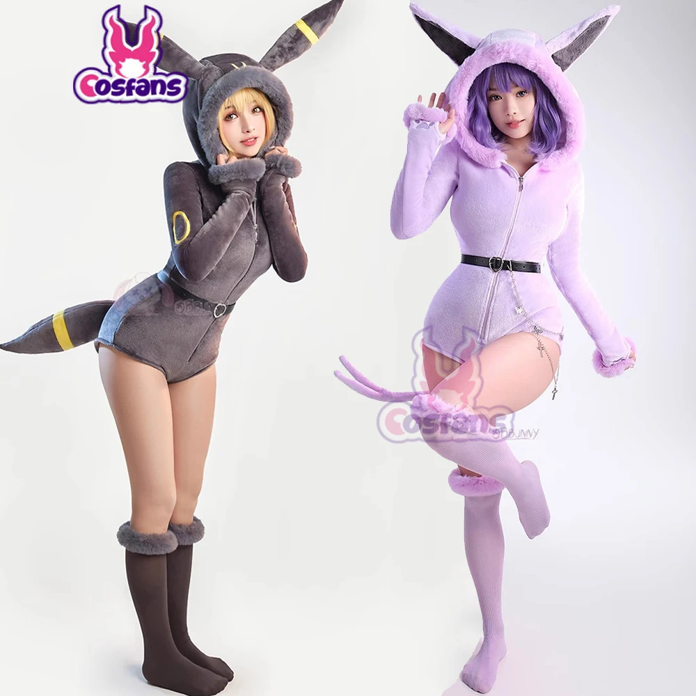 

Derivative Fluffy Bodycon Romper Pajama Women Sexy Flannel Hooded Bodysuit Tail Suit Bunny Girl Vaporeon Cosplay Plush Pajamas