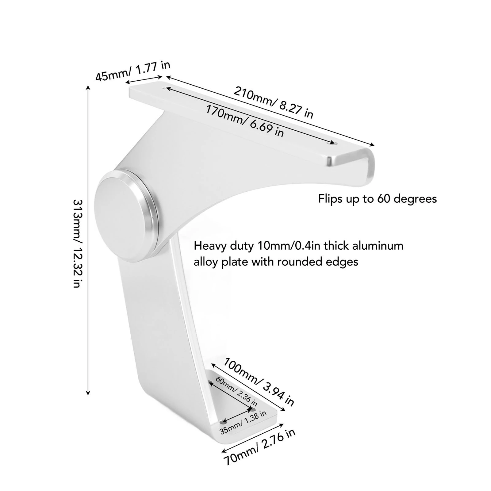 보트 시트 팔걸이 1쌍, 헤비 듀티 알루미늄 합금, 60도 조절 가능 접이식 팔걸이, 해양 요트용 범용