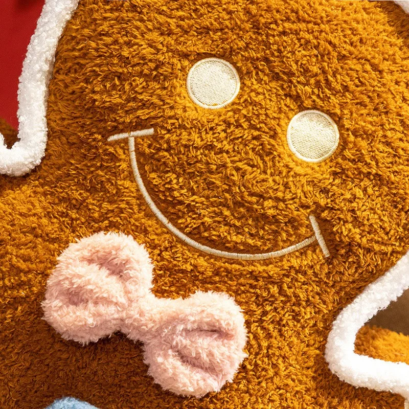 New Hot Selling Cross border Gingerbread Man Biscuit Man Pillow Christmas Gift for Girlfriend Plush Toy Wholesale