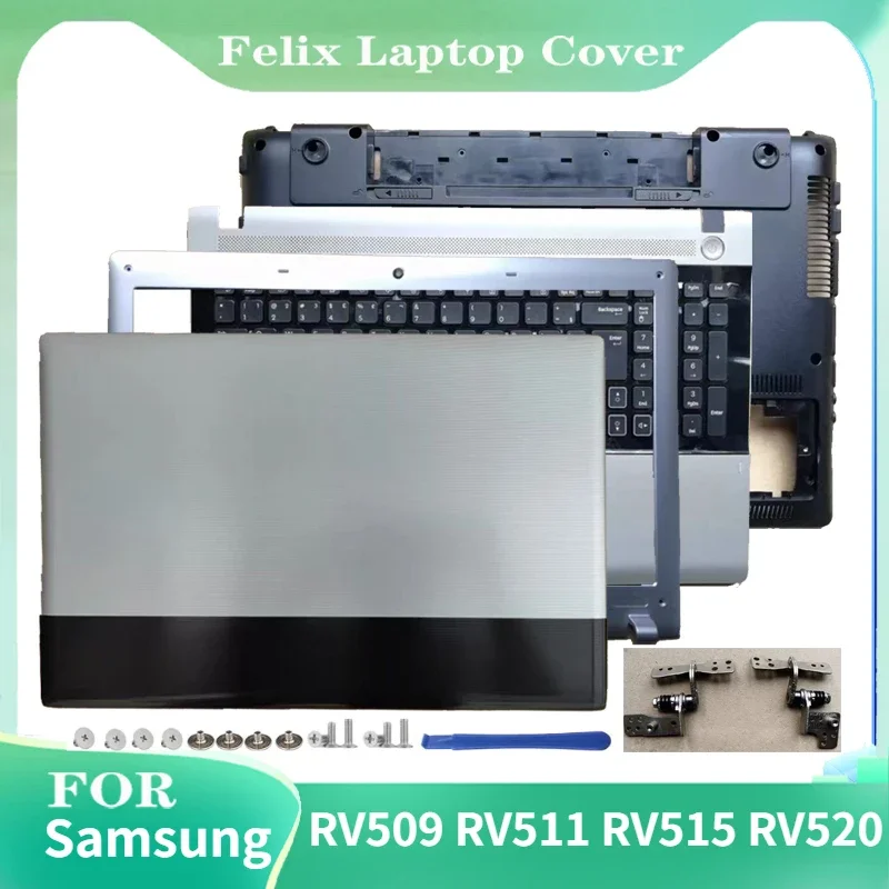 FOR The New Samsung RV509 RV511 RV515 RV520 LCD Back Cover/Front Bezel/Palm Rest Keyboard/Bottom Cover