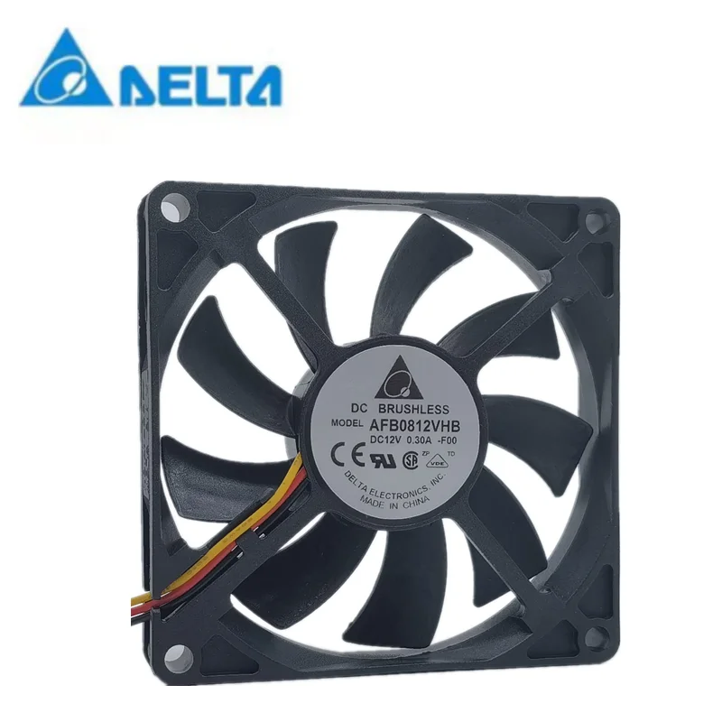 

New delta AFB0812VHB 12V 0.30a 8015 8cm chassis CPU temperature control cooling fan