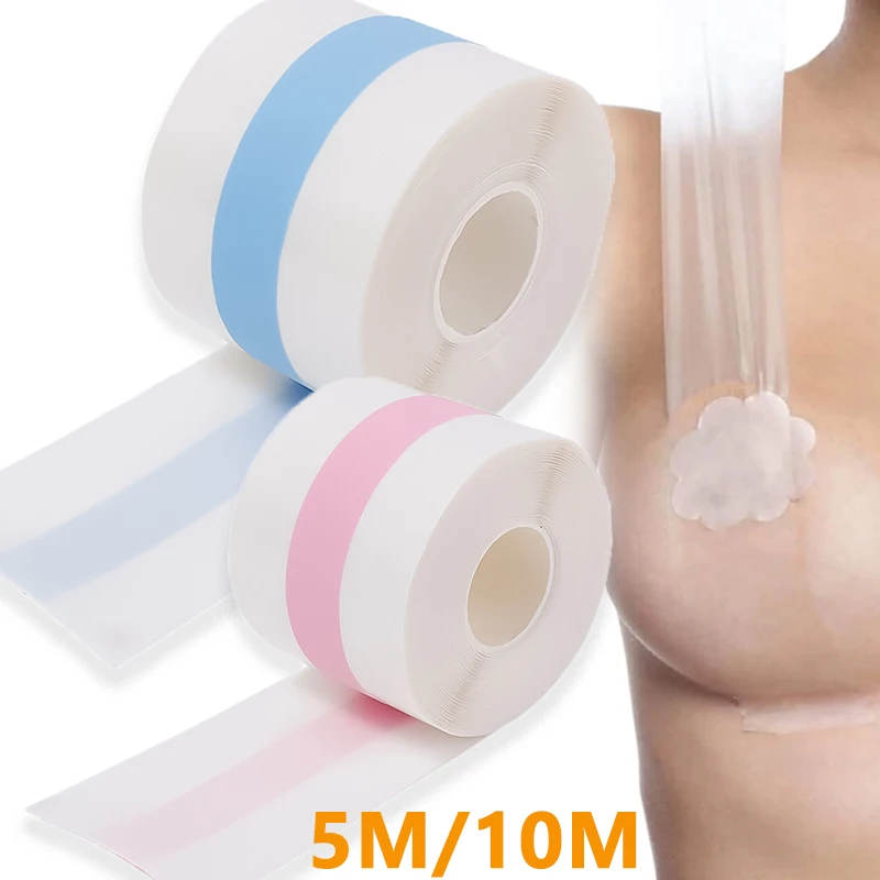 

Women Adhesive Invisible Bra Transparent Breast Lift Tape Boob Tape Bras Nipple Covers Chest Push Up Tapes Strapless Pad Sticker