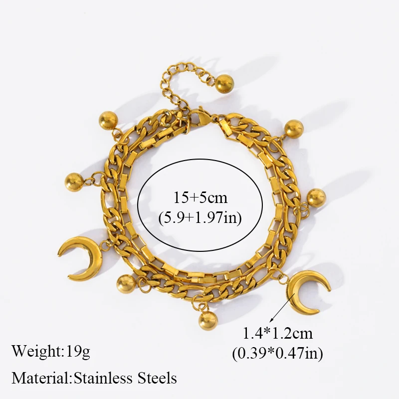 EILIECK 316L Edelstahl Goldfarbenes Porträt-Münz-Charm-Armband Trendiges Handgelenk-Schmuckstück für Frauen und Mädchen als Urlaubsgeschenk – Detail 4