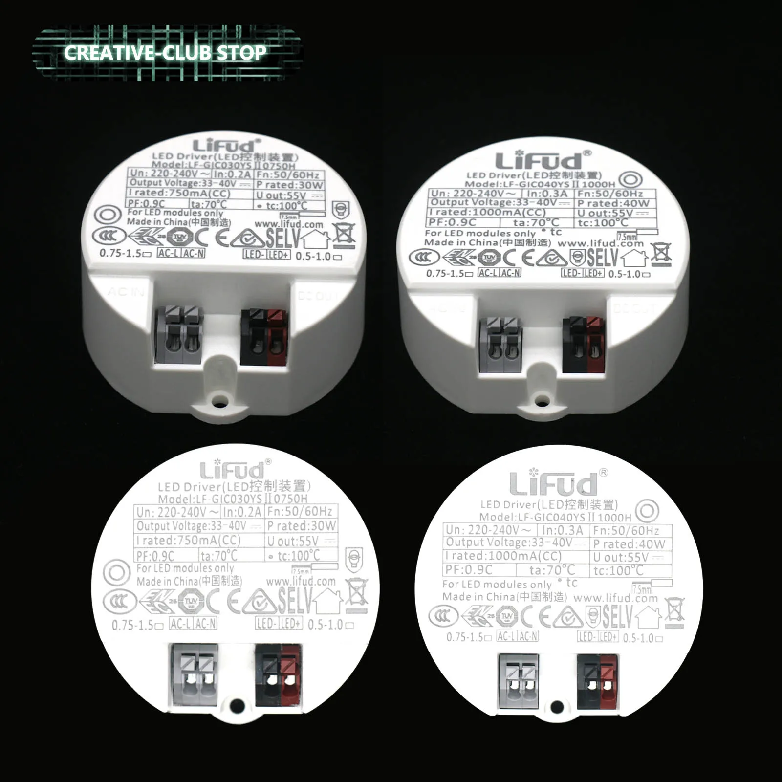 Lifud LED Driver 10W 12W 14W 18W 20W 30W 40W LED Power Supply AC 220V 240V Lighting Transformer CE CB TUV SAA RCM Certification