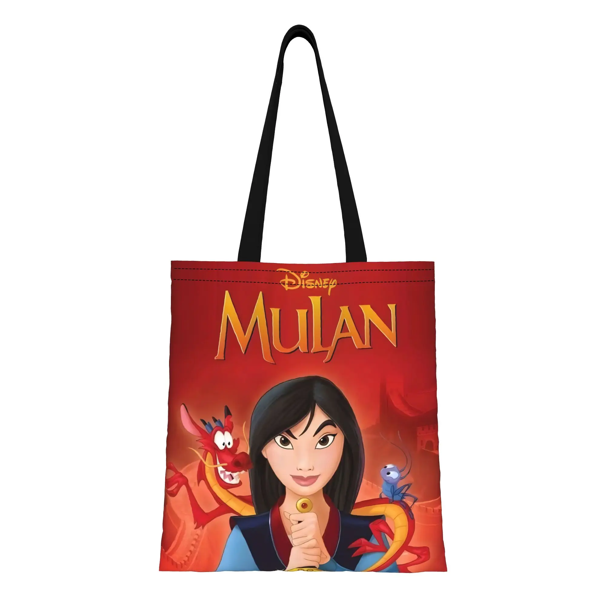 

1PC Mulan Mulan Canvas Tote Bag Durable Fade-Resistant with Sturdy Shoulder Great Gift