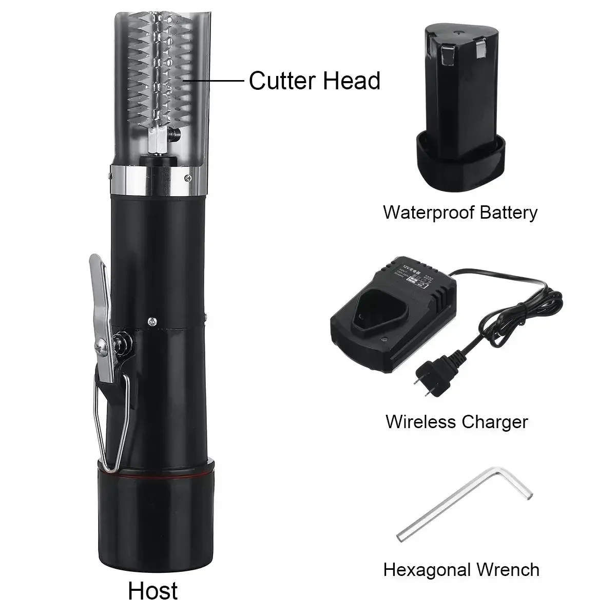 

Seafood Tools Portable Charging Cordless 125W 7500RMP Electric Fish Scaler Fish Scale Scraper Fish Remover Cleaner Scraper