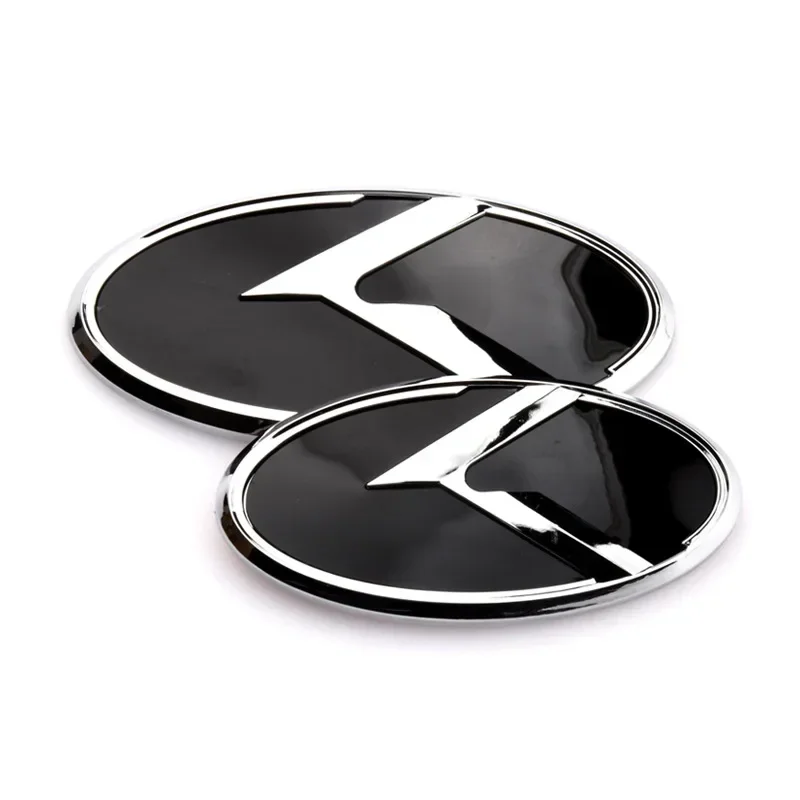 3D ABS K Logo Front Grill Emblem Rear Trunk Badge Car Sticker Decal For Kia K5 2011-2013 Optima Forte 2009-2014