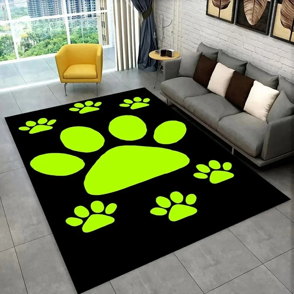 Pets Footprint Sole Series 3D Area Rug Large, Kids Non-slip Floor Mat Carpet Rug for Living Room Bedroom Sofa Doormat Decoration