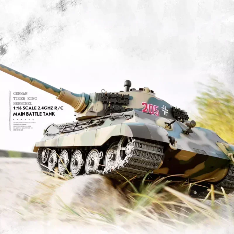 New German Tiger King Henglong 3888a Henschel Heavy Remote Control Tank 2.4g Models Multifunctional Child Remote Control Toy