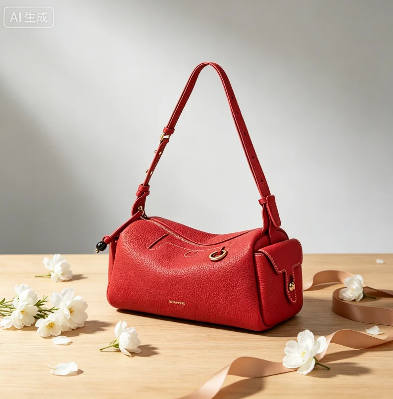 2026 New Simplified Leather Camera Bag Soft Simple Style High Quality Leather Goods Crossbody Shoulder Bag for Daily Use Handbag