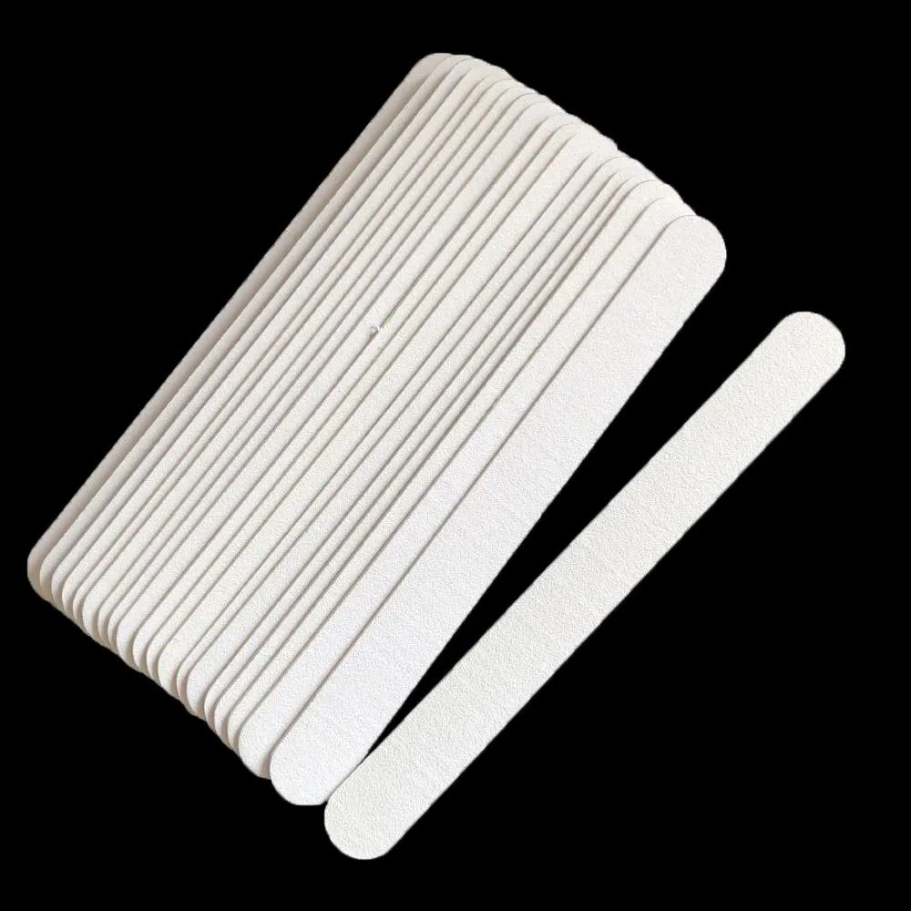 20 pcs white nail file 100/180 180/240  wood emery board  nail art tool