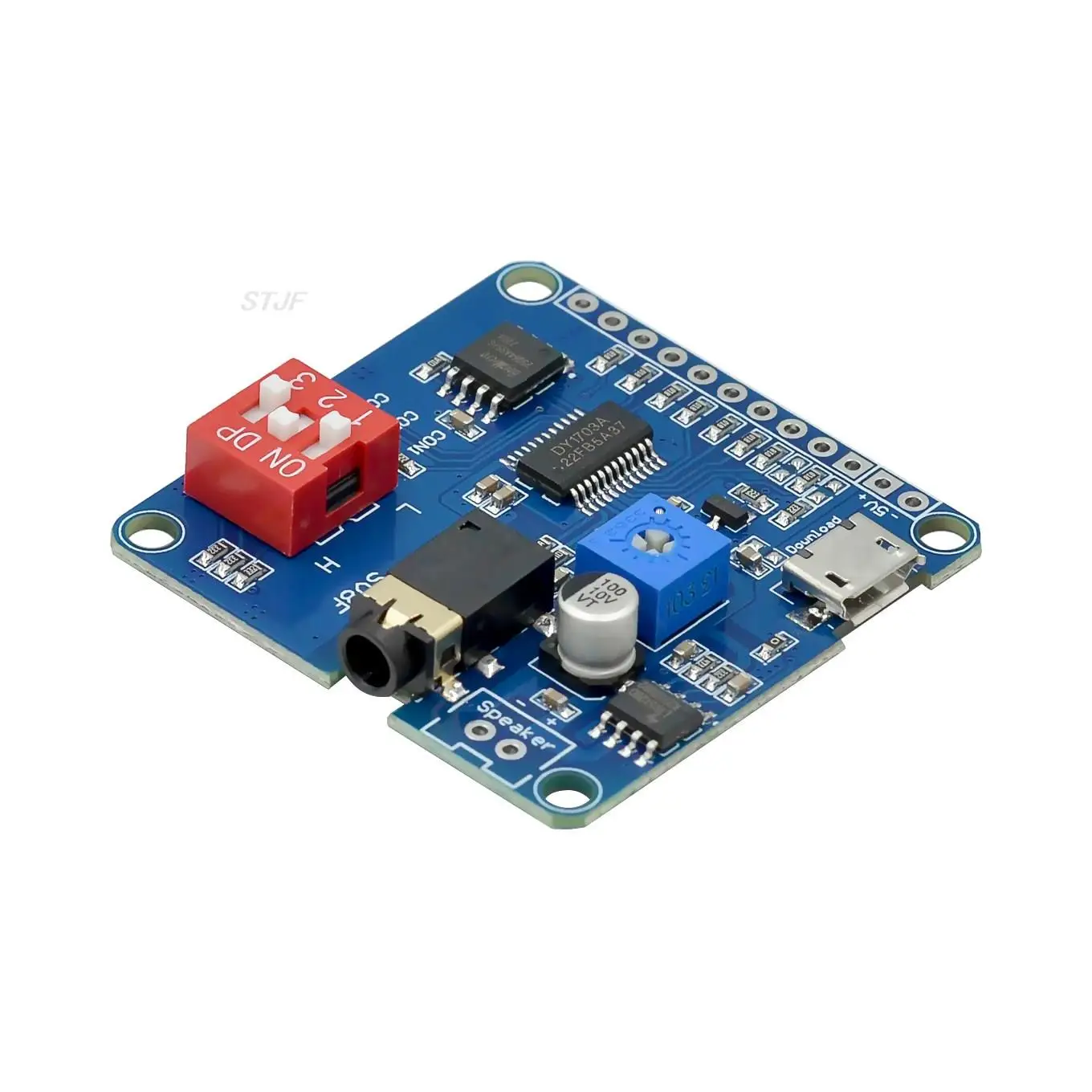 Sprach-Sound-Wiedergabemodul Arduino MP3-Player-Modul UART I/O Trigger Klasse D Verstärkerplatine 5W 8M Speicher DY-SV8F SD/TF-Karte