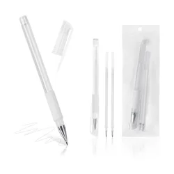Tattoo Eyebrow White Marker Pen Ultra fine Tip Markers Point Gel Impact Pen White Pink