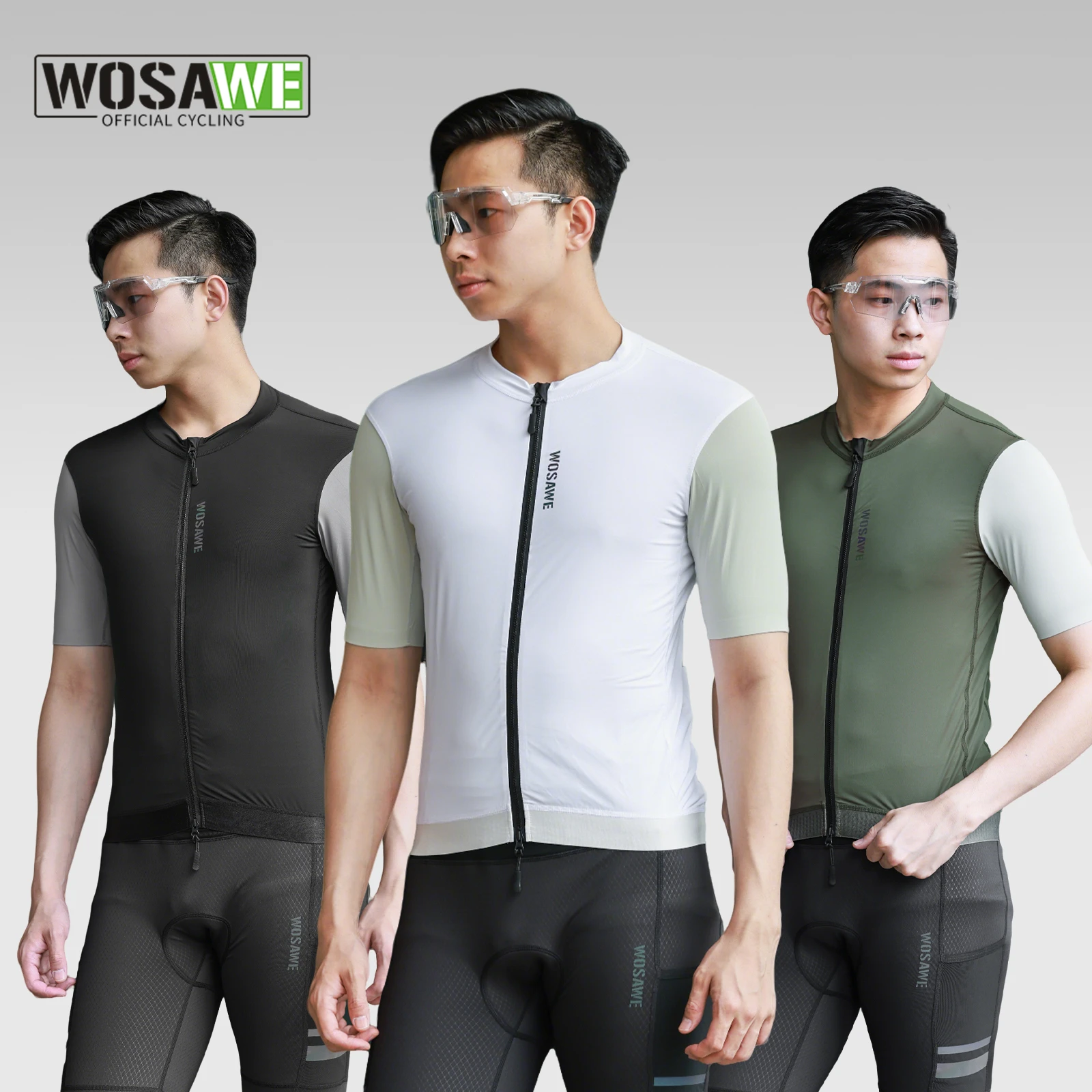 

WOSAWE 2025 Summer Man Cycling Jersey Pro Team Bicycle Short Sleeve Shirts MTB Road Bike Top Clothing maillot ciclismo hombre