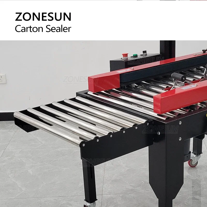 ZONESUN ZS-FK5050S mesin penyegel karton otomatis sabuk pengepakan mesin pengemas peralatan sistem tinju