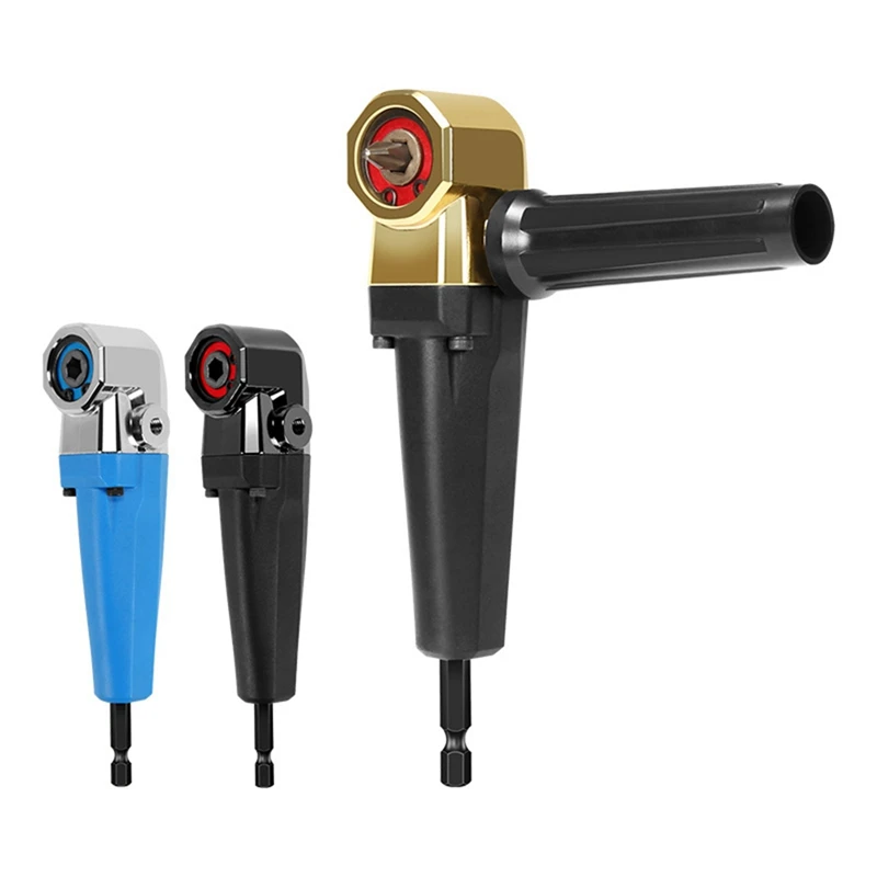 NEW-90° Right Angle Extension Driver Drilling Angle Adapter Screwdriver Hex Wrench Drill Bit Socket Holder Power Tool