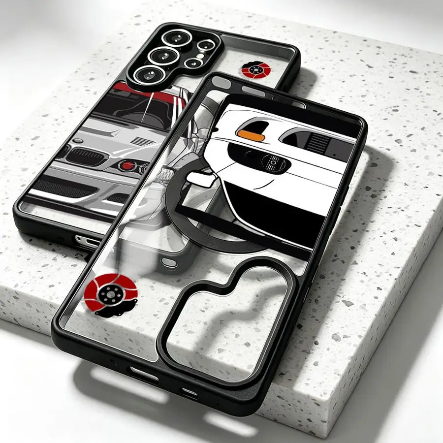 Case for Samsung Galaxy S26 Ultra S25 Plus S23+ S22 S23 S24+ S24 FE S26+ S25+ S22+ Back Phone Cover Cool Cartoon Car